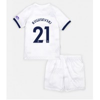 Camisa de Futebol Tottenham Hotspur Dejan Kulusevski #21 Equipamento Principal Infantil 2023-24 Manga Curta (+ Calças curtas)